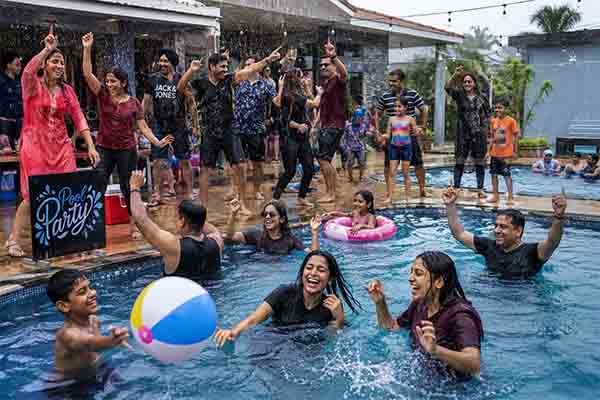 Pool party and rain dance one day picnic experience near Panshet Pune